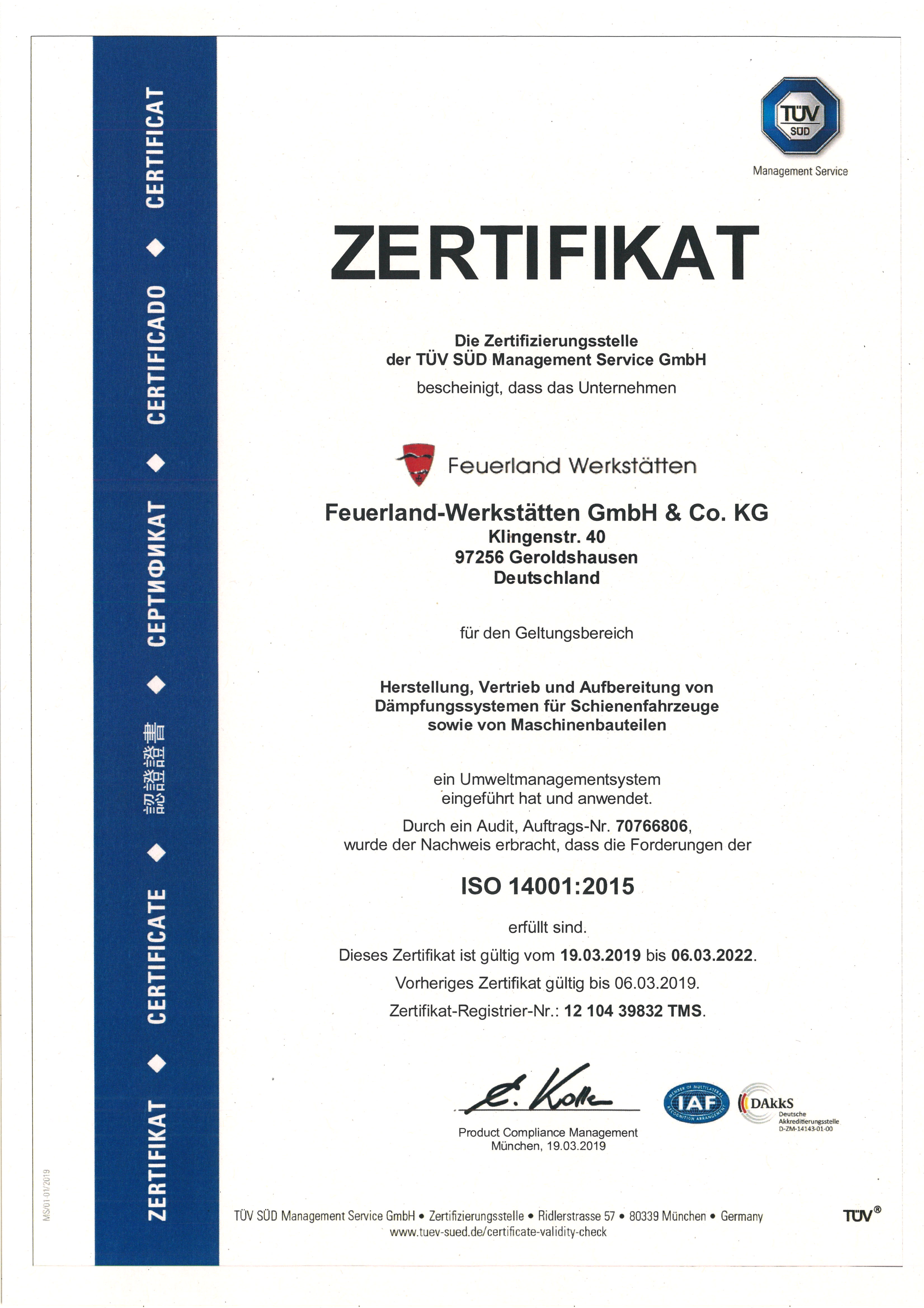 ISO 14001 2015 gltig bis 2022